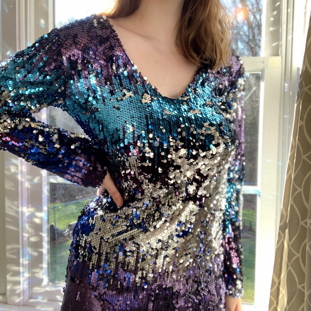 Multicolor Sequin Dress